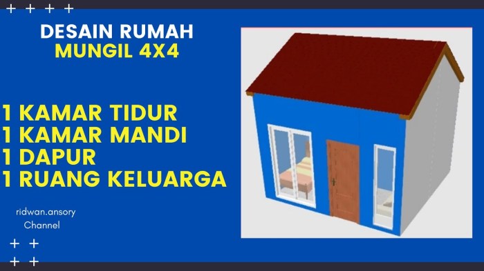 Desain ruang lantai 2 minimalis ukuran 4x4