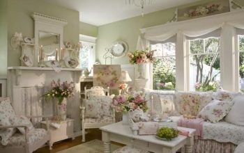 Desain ruang salon shabby chic