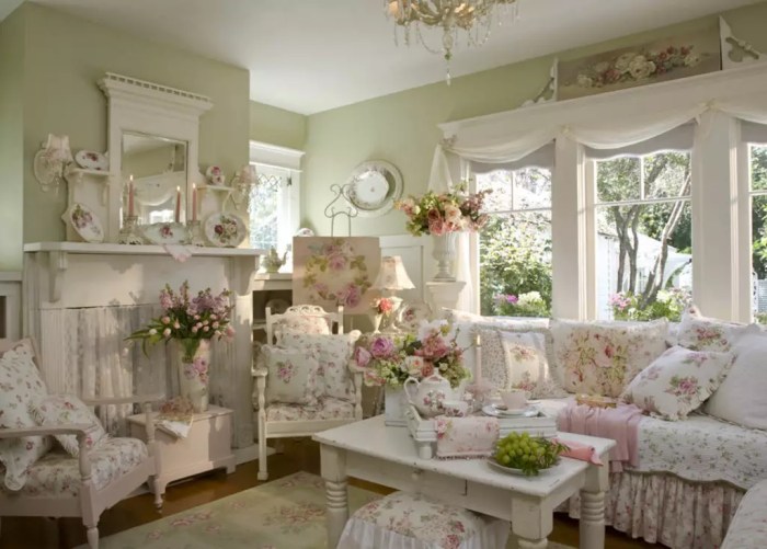 Desain ruang salon shabby chic